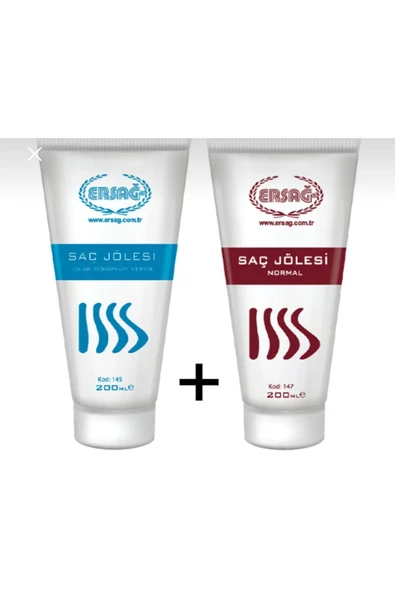 Ersağ Saç Jölesi Islak Görünüm +Saç Jölesi Normal Görünüm