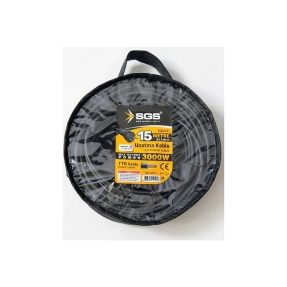 Sgs Uzatma Kablosu 15 Metre 3X1MM SGS2191 ürün görseli