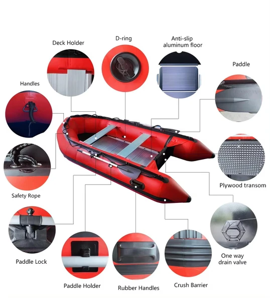 Tomking TK RIB-300 Alüminyum Tabanlı Şişme Bot 4+1 - 3