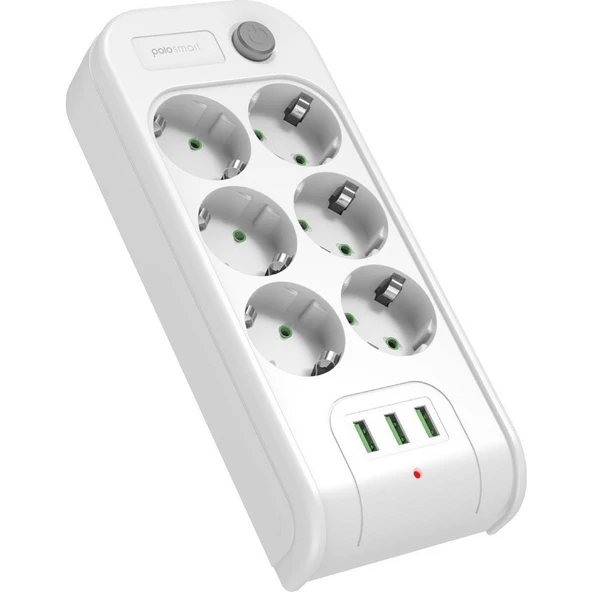 Polosmart Termal Akım Korumalı 6'lı Uzatma Kablosu 2m MP18 - Resim 2