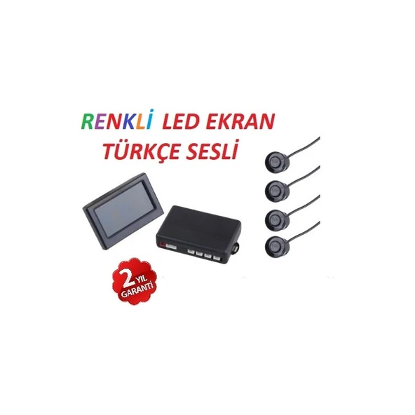 Autoware Renkli Lcd Ekranlı Türkçe Sesli Ve Bipli Park Sensörü - Resim 2