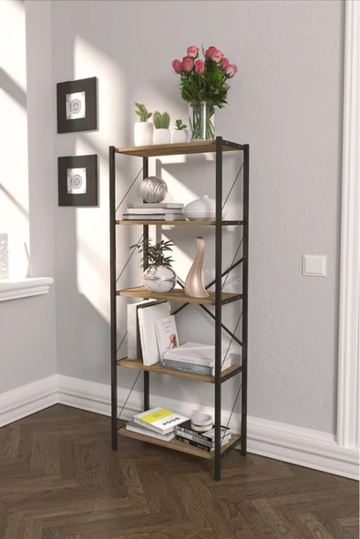 WEBREYON Metal Kitaplık 5 Raflı Kitaplık Dosya Ofis Çoklu Kullanım 47262wbreyon - 2