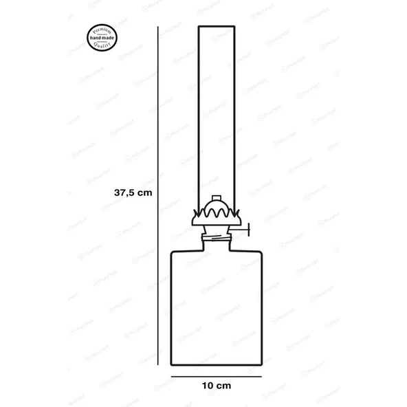 Muunart Premium Serisi Gaz Lambası - Mat Turuncu - Resim 3
