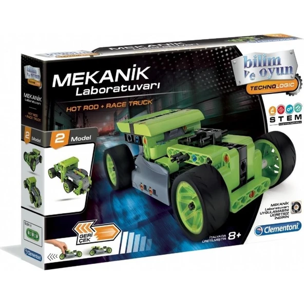 Clementoni Bilim Seti Mekanik Laboratuvarı Hot Rod ve Race Truck 64959 ürün görseli
