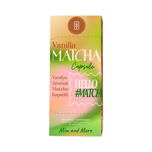 Vanilla Matcha Kapsül - Nespresso Uyumlu, Vanilya Aromalı Matcha Tozu, 10lu Paket ürün görseli
