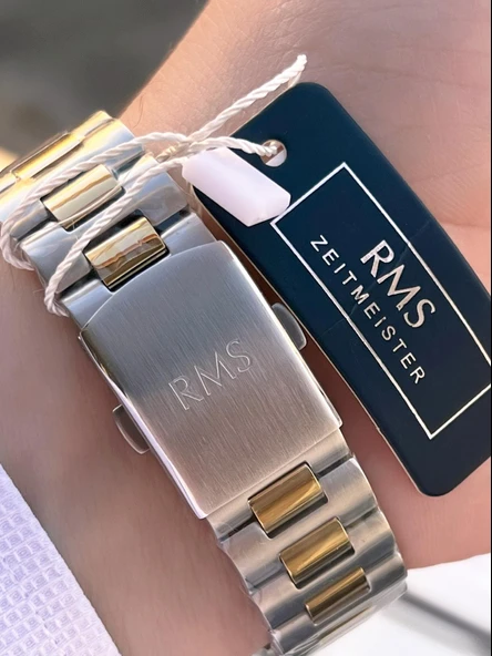 Rms Romanson 2 Yıl Garantili Çelik Kordon Çelik Kasa 5 Atm Suya Dayanıklı Erkek Kol Saati AG1503.04 - Resim 5