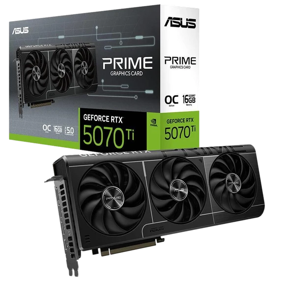 ASUS PRIME GeForce RTX 5070 Ti 16GB OC Edition GDDR7 DLSS 4 256 Bit Ekran Kartı ürün görseli