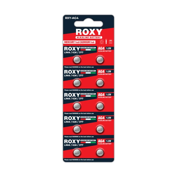 AG4 LR66/626/377 18 Mah Alkalin Düğme Pil 10 Lu Paket ürün görseli 1