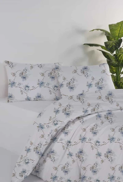 Percale Daphne Blue %100 Pamuk 82 Tel 208TC Çift Kişilik Nevresim Seti ürün görseli