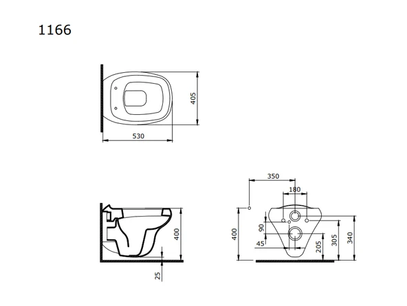 Bocchi Fenice Asma Klozet P. Kırmızı 1166-019-0128 Kapak Dahil - Resim 2