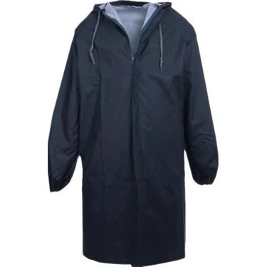 Pvc Yağmurluk Iş Güvenlik Yağmurluk Pardesü Boy Lacivert - 2