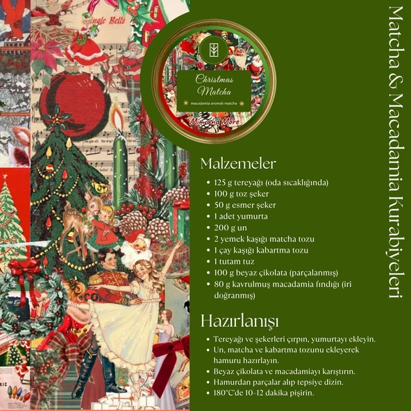 Christmas Kiss 2025 Matcha - Macadamia Aromalı Matcha, 25 g - Resim 8