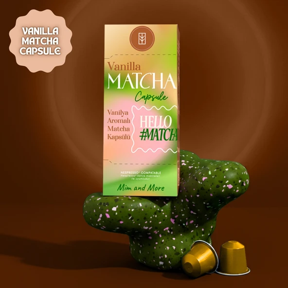 Vanilla Matcha Kapsül - Nespresso Uyumlu, Vanilya Aromalı Matcha Tozu, 10lu Paket - Resim 2