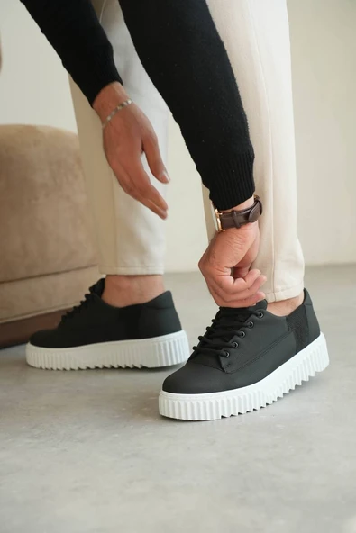 KB-X516 Kuback Siyah Cilt Günlük Erkek Ayakkabı - Resim 4