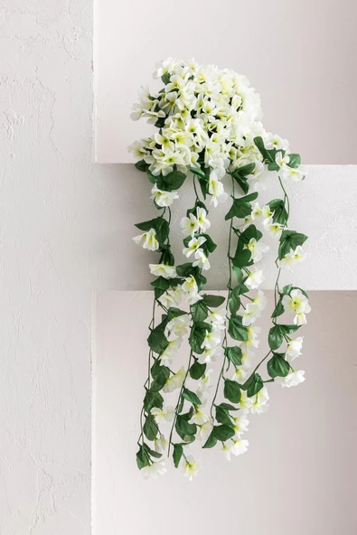 Yapay Begonvil Çiçeği 75 cm Beyaz 22 Dal - Resim 4