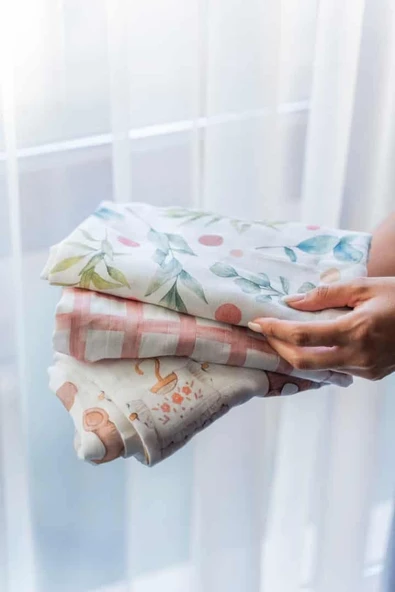 WOODYGIRL Müslin Çok Amaçlı Örtü/Battaniye - Resim 6