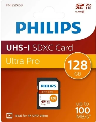 Philips Ultra Pro FM12SD65B Class 10 UHS-I U3 V30 128 GB Hafıza Kartı