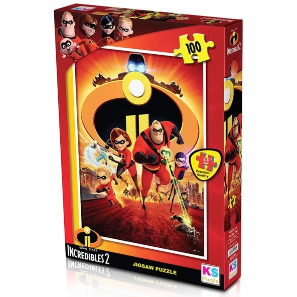 100 Parça Incredibles 2 Puzzle - Resim 2