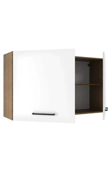 Tdesigno Fin Mutfak Üst Modül 120 cm Beyaz-Çok Amaçlı Dolap - Resim 3