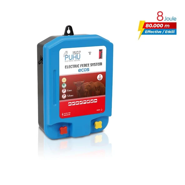 Puhu Ecos Eko Model Kuruluma Hazır Elektrikli Çit Sistemi (20 Dönümlük) (8 Joule) - Resim 3