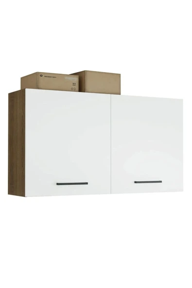 Tdesigno Fin Mutfak Üst Modül 120 cm Beyaz-Çok Amaçlı Dolap - Resim 2