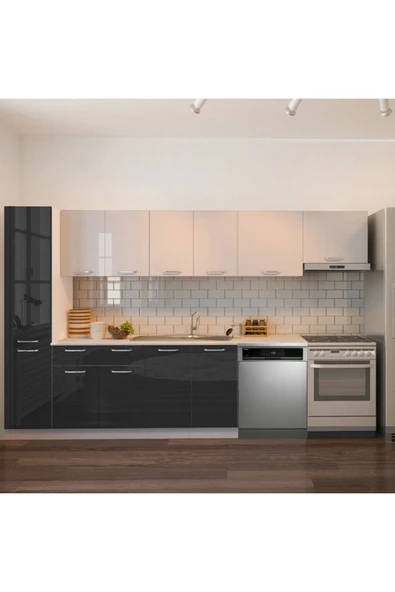 Tdesigno Tiran Hazır Mutfak Dolabı Kiler Dahil -320cm-Beyaz Laminat Tezgah Dahil-Bulaşık Makinesi Yeri Mevcut ürün görseli