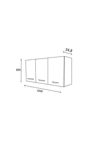 Tdesigno Sevcan Mutfak Üst Modül 120 cm Beyaz - Resim 4