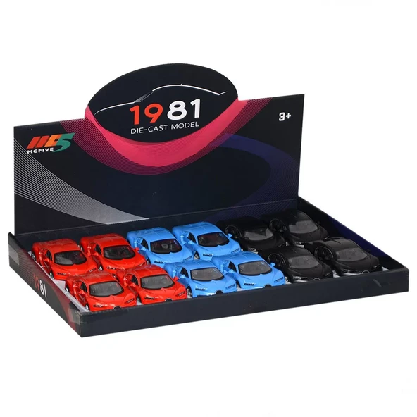 Displayde Metal Çek Bırak Spor Araba - Resim 4