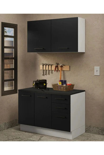 Tdesigno Milot Çok Amaçlı Dolap-Mikrodalga-Erzak-Airfryer-Mutfak-Kiler Dolabı-Kahve Köşesi-Beyaz-120 cm ürün görseli