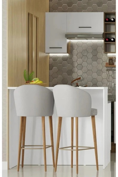 Tdesigno Victor Mutfak Adası Alt Modül 120 cm- Tezgah Dahil-Çok Amaçlı Dolap-Alt Modül-2 Kapaklı 3 Çekmeceli - Resim 5