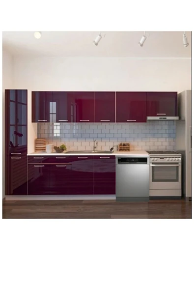 Tdesigno Tiran Hazır Mutfak Dolabı Kiler Dahil -320cm-Beyaz Laminat Tezgah Dahil-Bulaşık Makinesi Yeri Mevcut ürün görseli