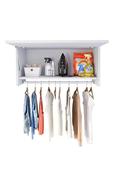 Tdesigno Pırıl Çok Amaçlı Dolap-Askılık-Erzak-Mutfak-Kiler Dolabı-Açık Dolap-60 cm - Resim 2