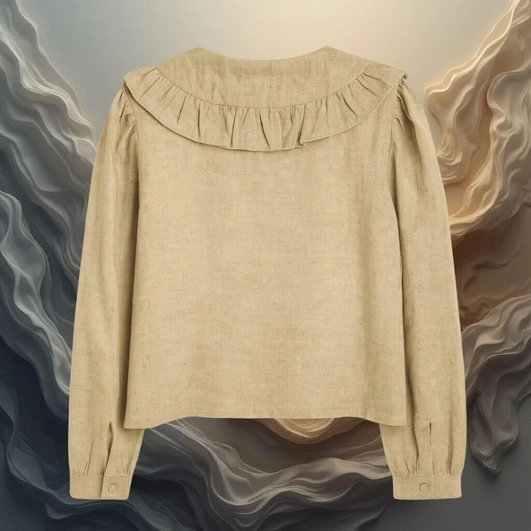 Kokori Kids Kız Çocuk Keten Gömlek – Doğallığın ve Zarafetin Buluşması - 2