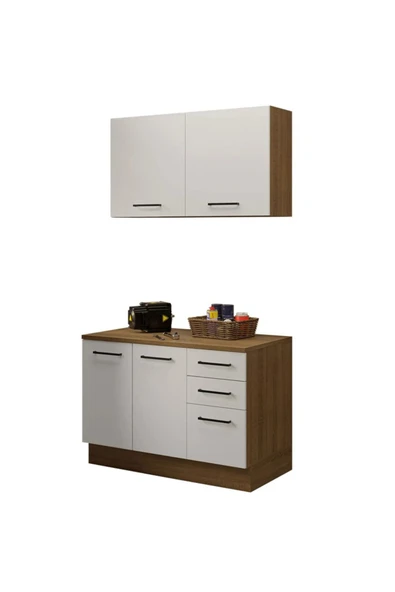 Tdesigno Milot Çok Amaçlı Dolap-Mikrodalga-Erzak-Airfryer-Mutfak-Kiler Dolabı-Kahve Köşesi-Beyaz-120 cm - Resim 2