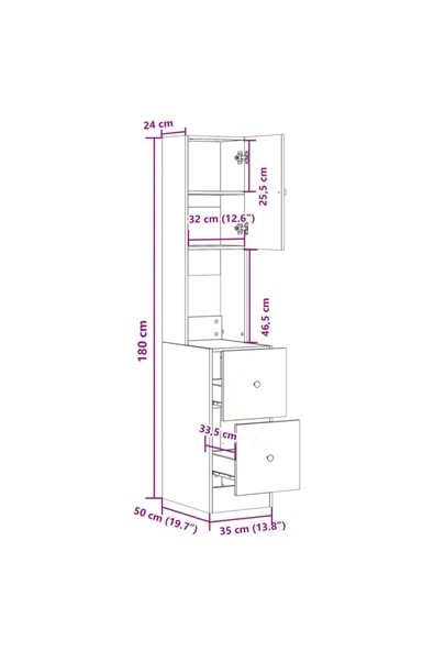 Tdesigno Lisa Çok Amaçlı Dolap-Mutfak-Kiler Dolabı-Kahve Köşesi-Beyaz - Resim 6