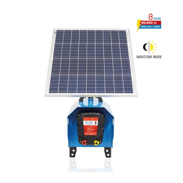 Puhu Compact Güneş Enerjili Elektrikli Çit Cihazı (60 W) (8 Joule = 80.000 m) - Resim 2