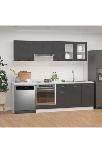 Tdesigno Münih Mutfak 230 Cm Beyaz Laminat Tezgah Dahil-Bulaşık Makinesi Yeri Mevcut ürün görseli