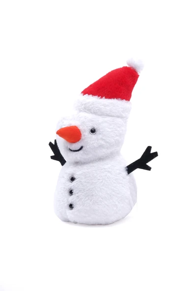 Yılbaşı Peluş Kardan Adam Hediyelik Dekoratif Uyku ve Oyun Arkadaşı Oyuncak - 4