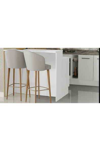 Tdesigno Victor Mutfak Adası Alt Modül 120 cm- Tezgah Dahil-Çok Amaçlı Dolap-Alt Modül-2 Kapaklı 3 Çekmeceli - Resim 6