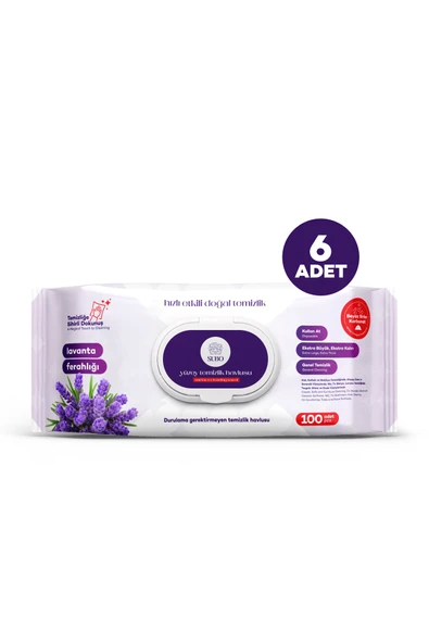 SUBO YÜZEY TEMİZLİK HAVLUSU 100 'LÜ LAVANTA FERAHLIĞI 6X100 ürün görseli 1