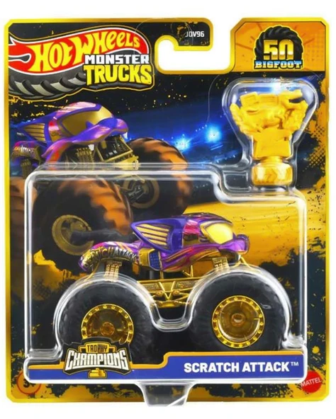 Hot Wheels Monster Trucks Live Bigfoot 50. Yıl Özel Seri Scratch Attack JDW04 ürün görseli 1
