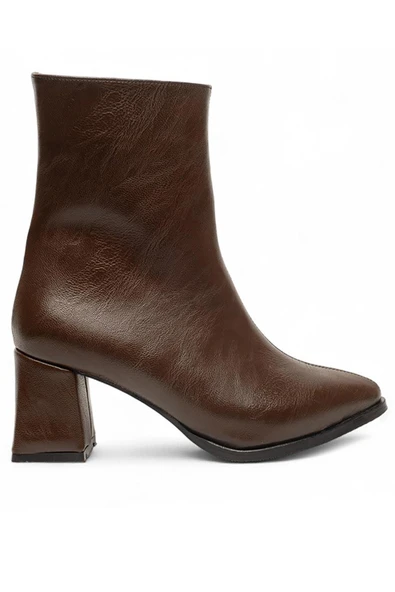 Celira Rna Kahve Kısa Topuklu Günlük Kadın Bot ürün görseli 1