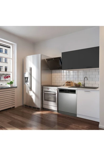 Tdesigno Vora Hazır Mutfak Dolabı 120 cm-Beyaz Laminat Tezgah Dahil-Bulaşık Makinesi Yeri Mevcut-Mat ürün görseli