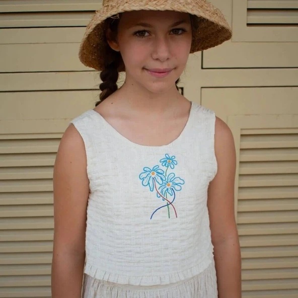 KOKORI KIDS Dilay Top Bluz Natural - 1