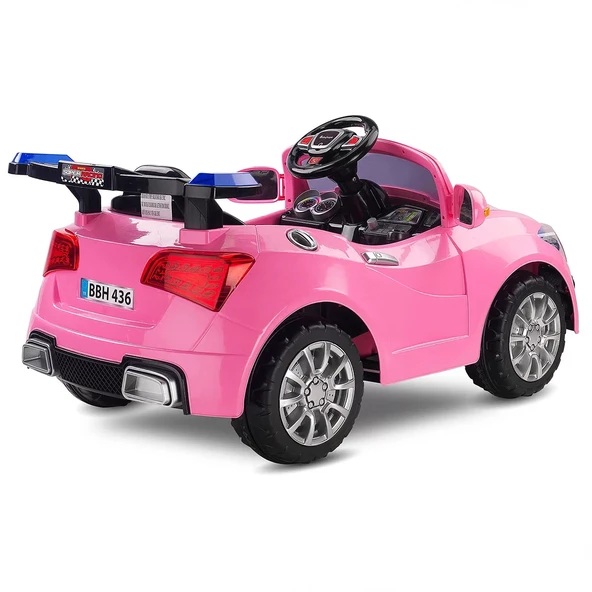 436 Audi 12V Pembe Akülü Araba - Resim 3
