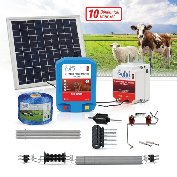 Puhu Ecos Eko Model Kuruluma Hazır Elektrikli Çit Sistemi (10 Dönümlük) (2 Joule) ürün görseli 1