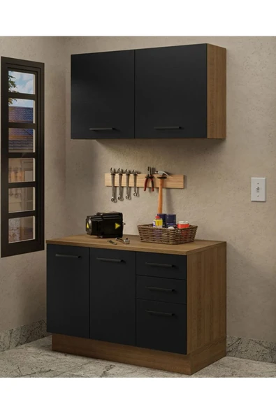 Tdesigno Milot Çok Amaçlı Dolap-Mikrodalga-Erzak-Airfryer-Mutfak-Kiler Dolabı-Kahve Köşesi-Beyaz-120 cm ürün görseli