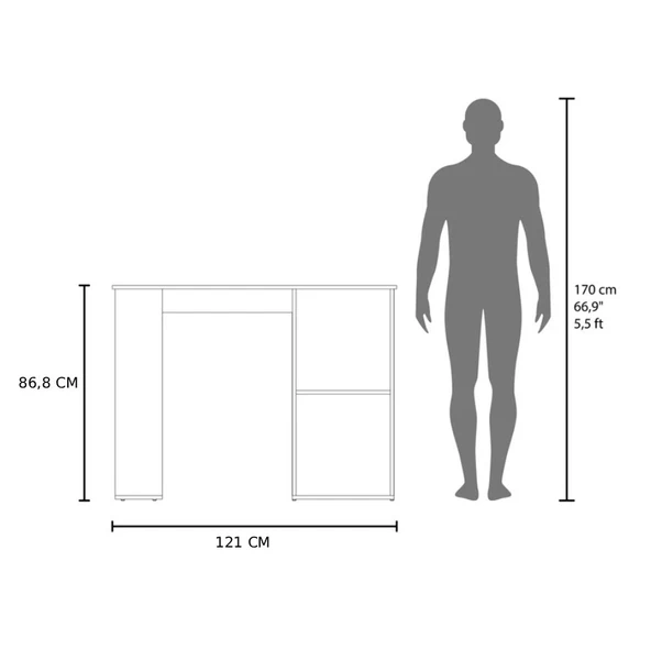 Tdesigno Nora Mutfak Adası -alt Modül-120 Cm Beyaz -Atlantikçam-Çok Amaçlı Dolap-Masa - Resim 8