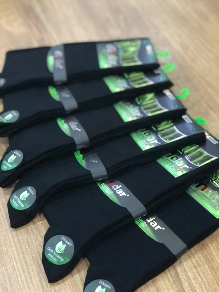 6 Lı Dündar Bambu Koku Yapmayan Erkek Mevsimlik Sonbahar Kış Dikişsiz Soket Çorap 40 - 44 No - 3