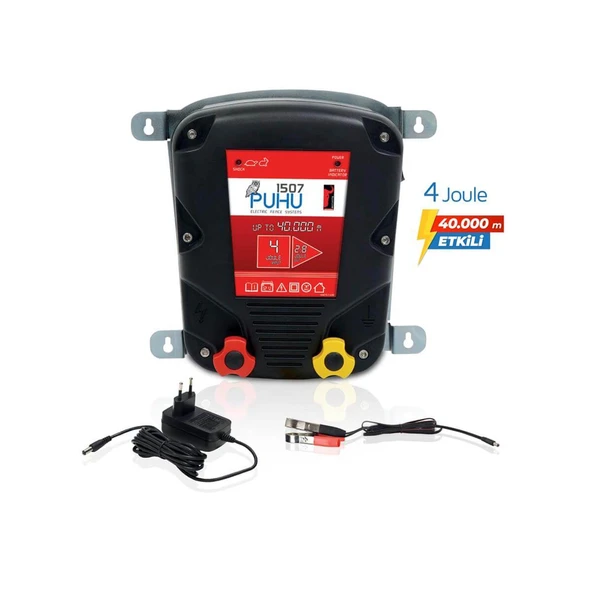 Puhu Güneş Enerjili Elektrikli Çit Cihazı (4 Joule) (40W Panel + 12V/24Ah Jel Akü) - Resim 3